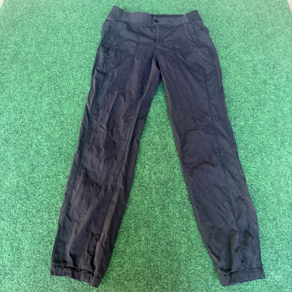 Athleta Jogger Pants Womens 6T Black Elastic Cuff Athletic Travel Tall